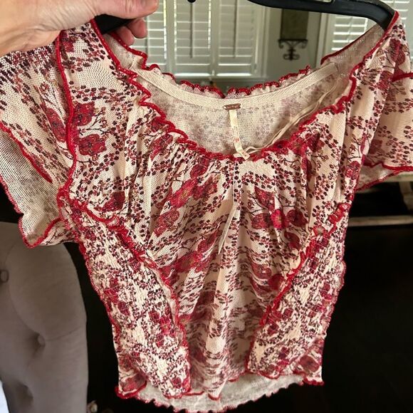 NWT Oh My Baby Tee by Free People in Sand Combo Size: M - Picture 7 of 11